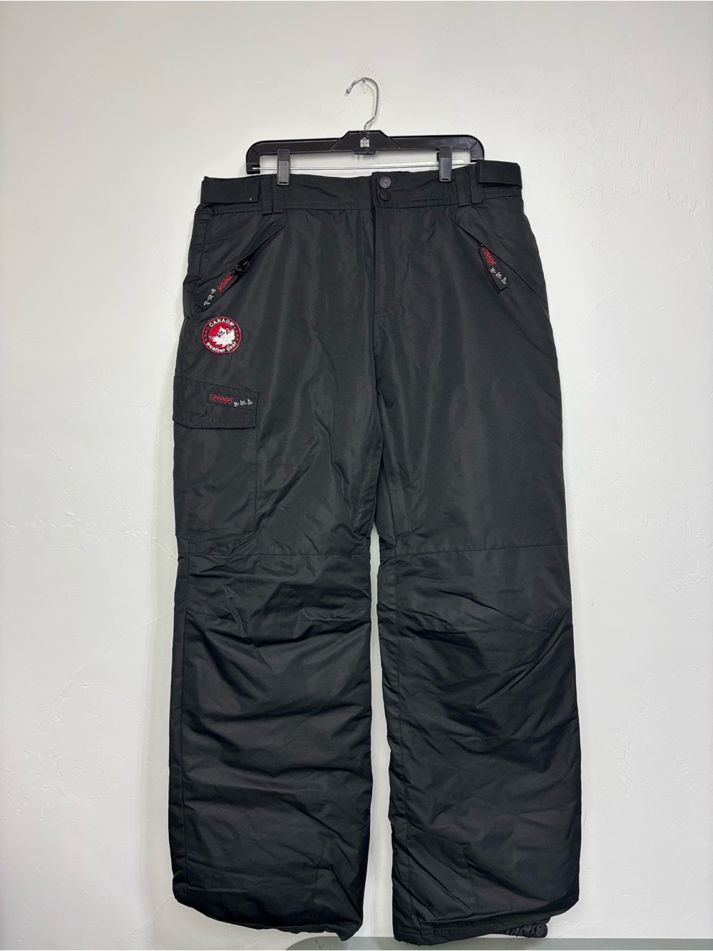 Canada WeatherGear Men's Snow Insulated Ski Pant Winter XL Black Waterproof